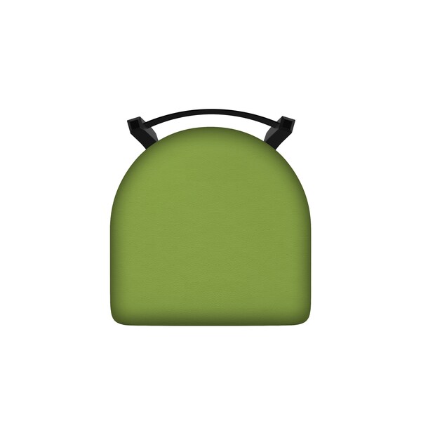 Holland Bar Stool Co 18" Low Back Swivel Vanity Stool, Black Wrinkle, Canter Kiwi Green Seat - 82118BW009