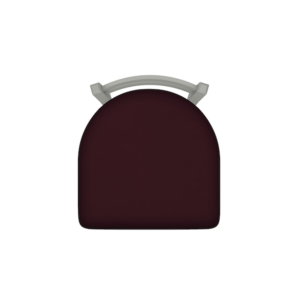Holland Bar Stool Co 18" Low Back Swivel Vanity Stool, Nickel Finish, Canter Bordeaux Seat - 41118AN005