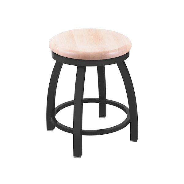 Holland Bar Stool Co 18" Swivel Vanity Stool, Pewter Finish, Nat Maple Seat - 80218PWNATMPL