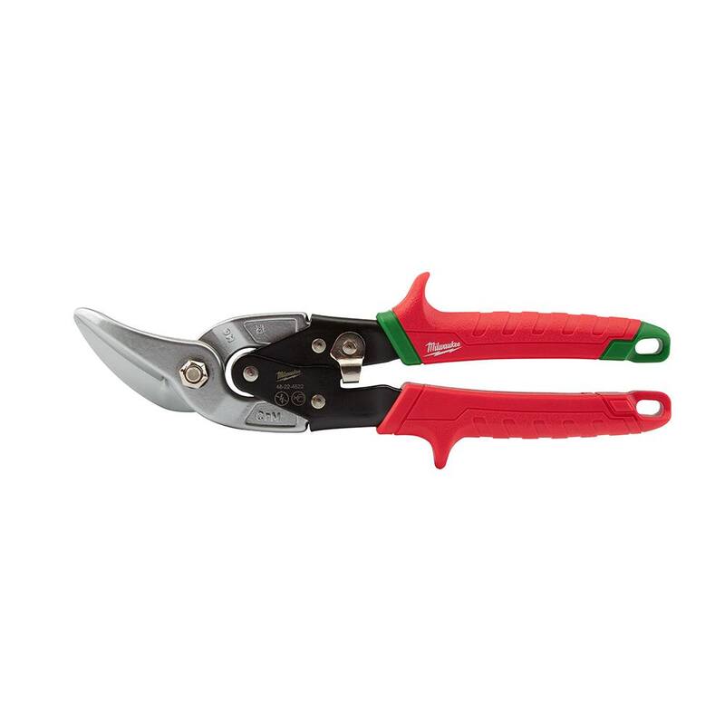 Milwaukee 10 in. Right-Cut Offset Aviation Snips - 48-22-4522