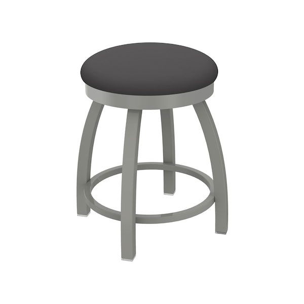 Holland Bar Stool Co 18" Swivel Vanity Stool, Nickel Finish, Canter Storm Seat - 80218AN004