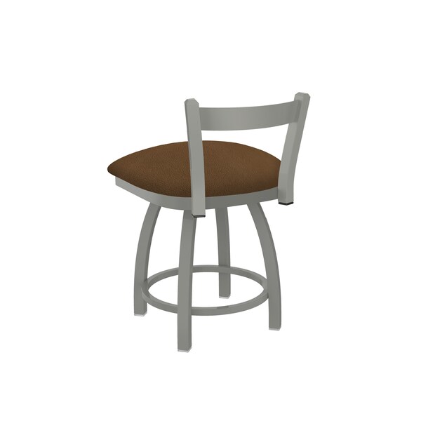 Holland Bar Stool Co 18" Low Back Swivel Vanity Stool, Nickel Finish, Rein Thatch Seat - 82118AN026