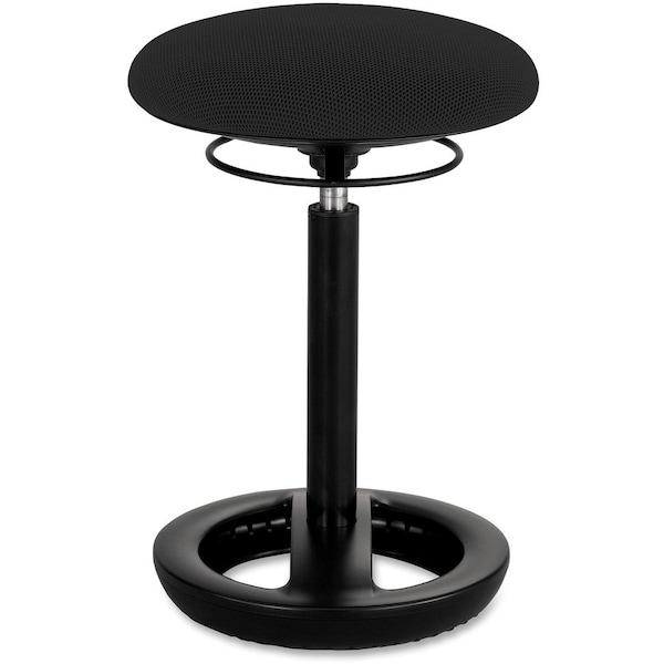 Safco Stool, Ergo, Height-Adj, Fabric. 15-1/2"x15-1/2"x17-22", BK - SAF3000BL