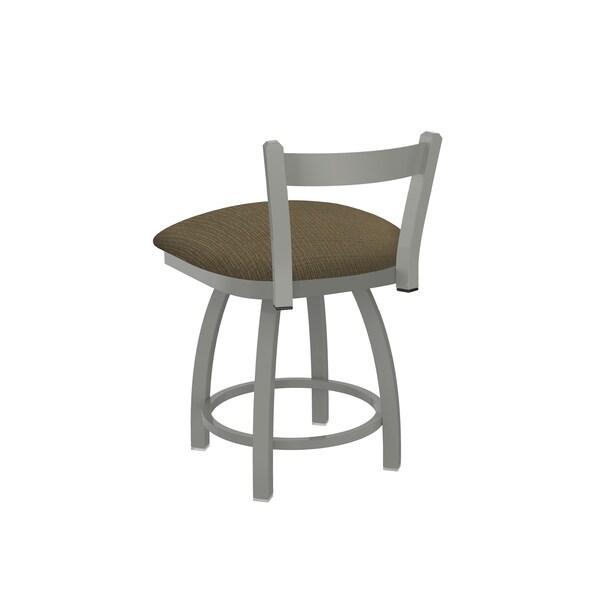 Holland Bar Stool Co 18" Low Back Swivel Vanity Stool, Nickel Finish, Graph Cork Seat - 82118AN017