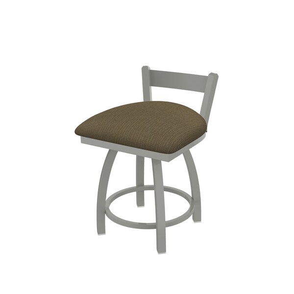Holland Bar Stool Co 18" Low Back Swivel Vanity Stool, Nickel Finish, Graph Cork Seat - 82118AN017