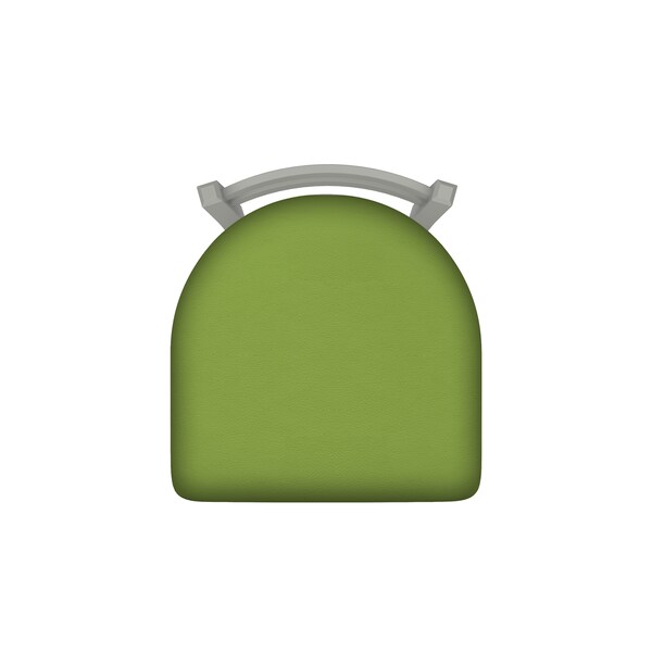 Holland Bar Stool Co 18" Low Back Swivel Vanity Stool, Nickel Finish, Canter Kiwi Green Seat - 41118AN009
