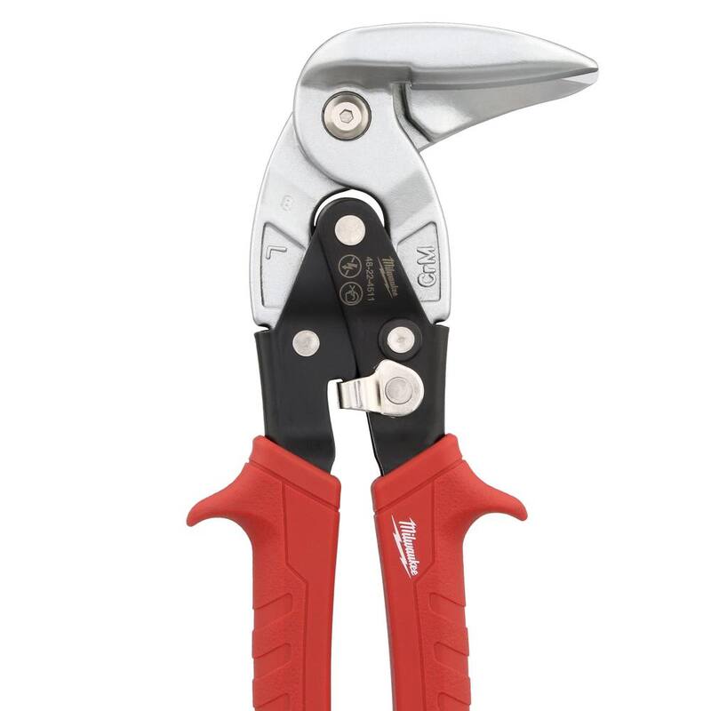 Milwaukee 9 in. Left-Cut Right Angle Aviation Snips - 48-22-4511