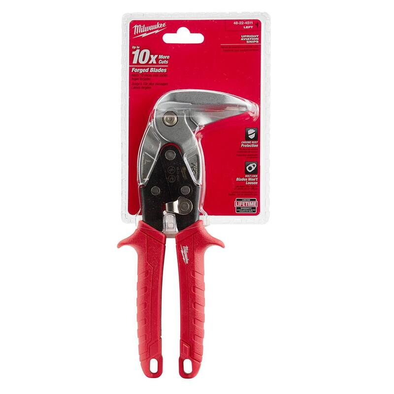 Milwaukee 9 in. Left-Cut Right Angle Aviation Snips - 48-22-4511