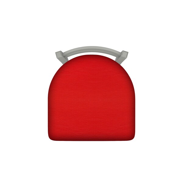 Holland Bar Stool Co 18" Low Back Swivel Vanity Stool, Nickel Finish, Canter Red Seat - 41118AN011