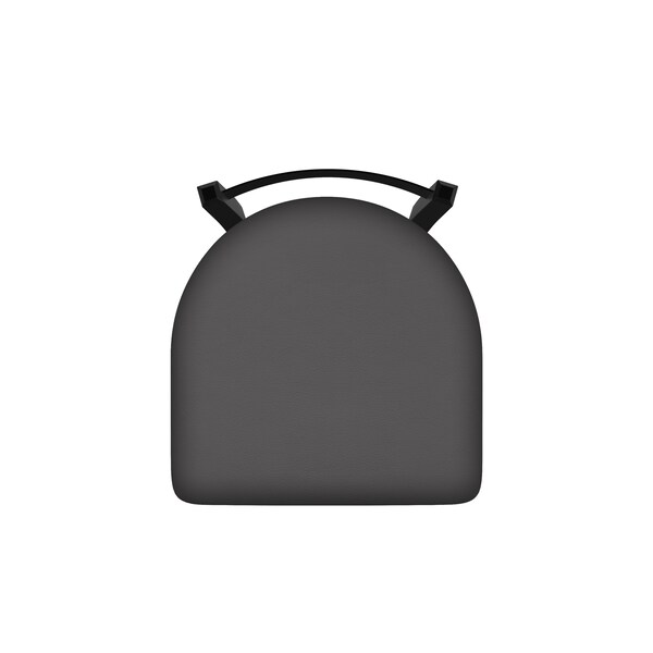 Holland Bar Stool Co 18" Low Back Swivel Vanity Stool, Black Wrinkle, Canter Storm Seat - 82118BW004