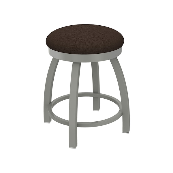 Holland Bar Stool Co 18" Swivel Vanity Stool, Nickel Finish, Rein Coffee Seat - 80218AN025