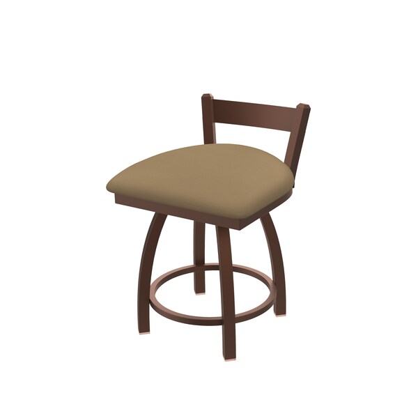 Holland Bar Stool Co 18" Low Back Swivel Vanity Stool, Bronze Finish, Canter Sand Seat - 82118BZ013