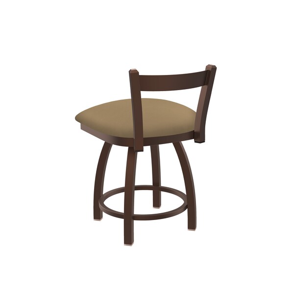 Holland Bar Stool Co 18" Low Back Swivel Vanity Stool, Bronze Finish, Canter Sand Seat - 82118BZ013