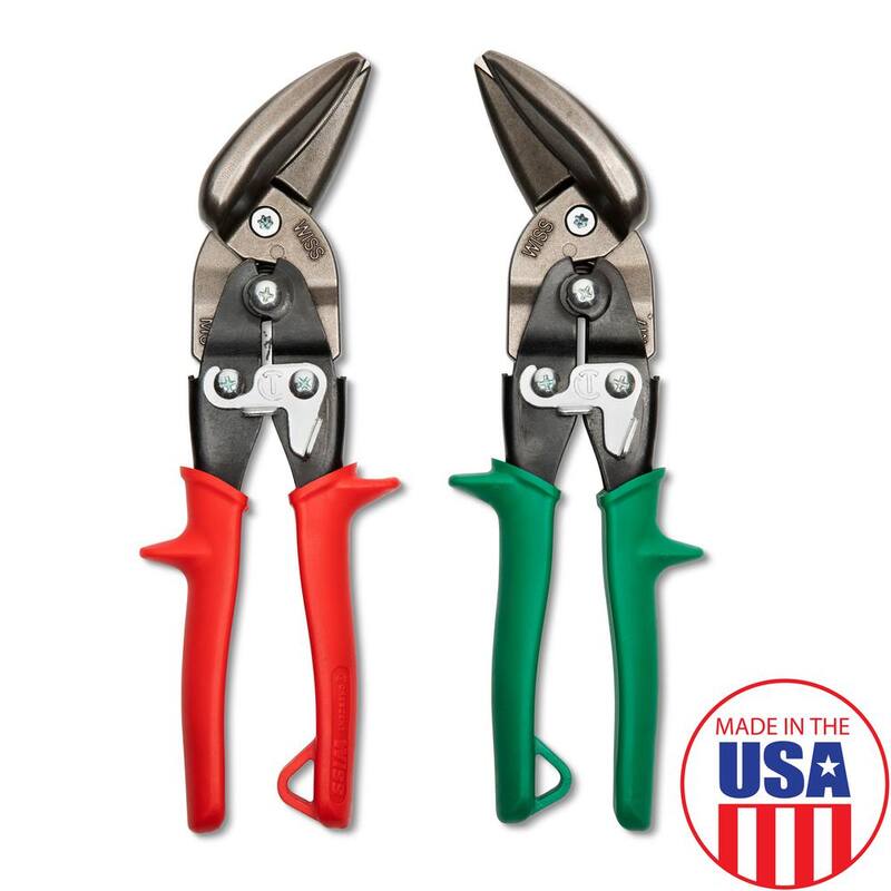 Crescent 9-1/4 in. Wiss Compound Action Offset Straight and Left/Right Cut Aviation Snip Set (2-Piece) - M6M7R
