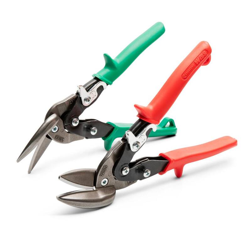 Crescent 9-1/4 in. Wiss Compound Action Offset Straight and Left/Right Cut Aviation Snip Set (2-Piece) - M6M7R