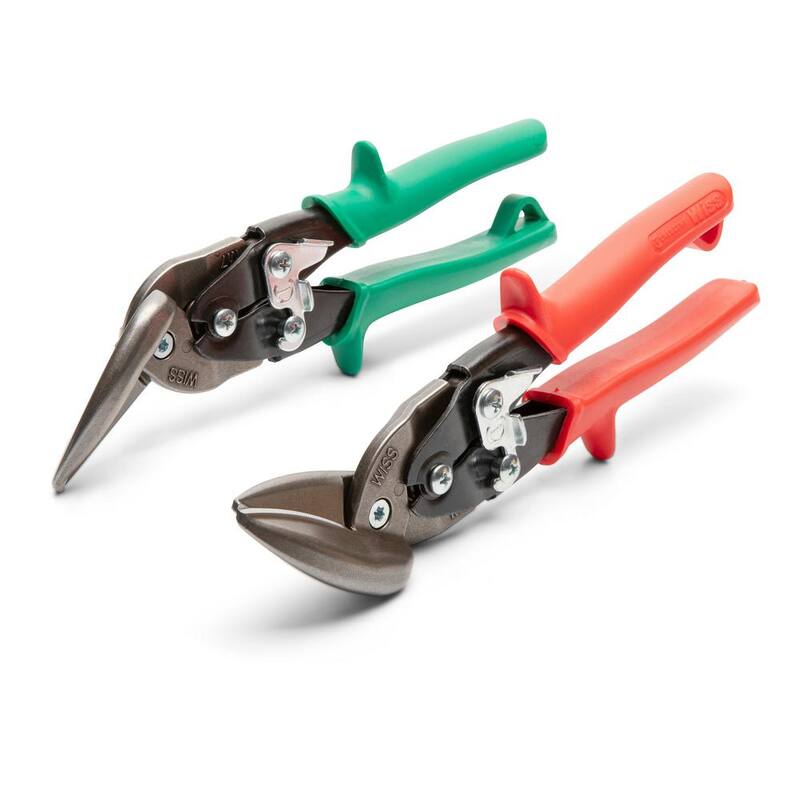 Crescent 9-1/4 in. Wiss Compound Action Offset Straight and Left/Right Cut Aviation Snip Set (2-Piece) - M6M7R
