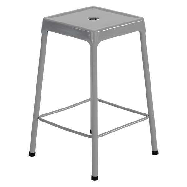 Safco Stool, 18"HX17-3/4"W, Gray Seat - 6604SL