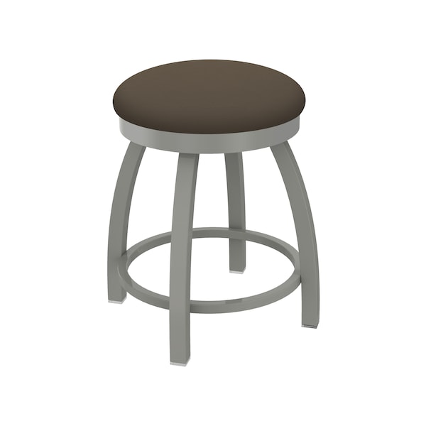 Holland Bar Stool Co 18" Swivel Vanity Stool, Nickel Finish, Canter Earth Seat - 80218AN006