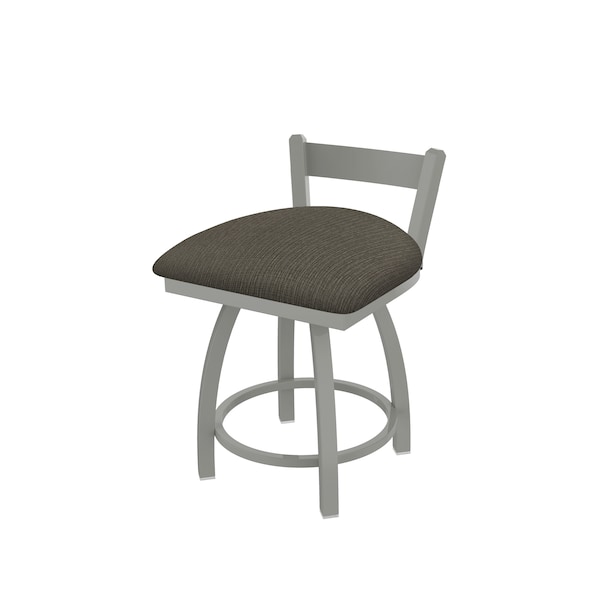 Holland Bar Stool Co 18" Low Back Swivel Vanity Stool, Nickel Finish, Graph Chalice Seat - 82118AN019