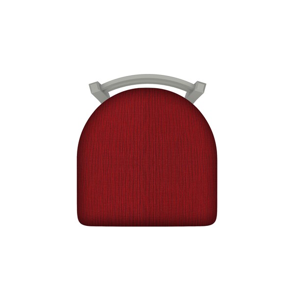 Holland Bar Stool Co 18" Low Back Swivel Vanity Stool, Nickel Finish, Graph Ruby Seat - 41118AN016