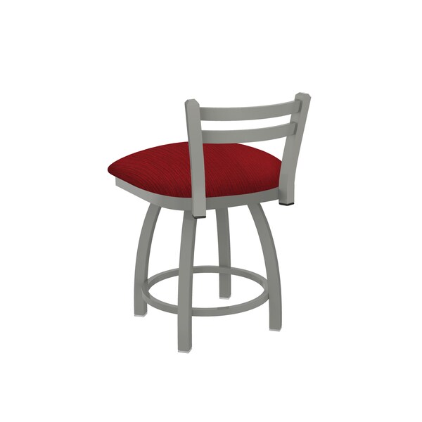 Holland Bar Stool Co 18" Low Back Swivel Vanity Stool, Nickel Finish, Graph Ruby Seat - 41118AN016