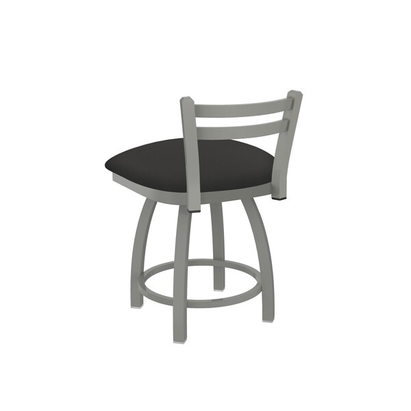 Holland Bar Stool Co 18" Low Back Swivel Vanity Stool, Nickel Finish, Canter Iron Seat - 41118AN008