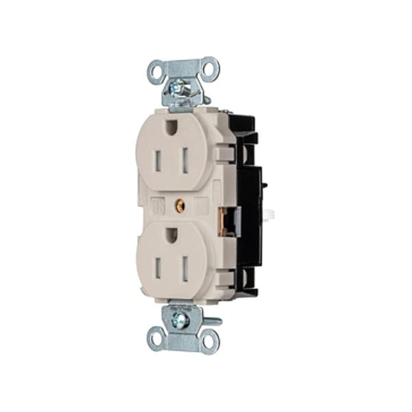 Hubbell Receptacle, 1/2 hp, 125V AC, NEMA 5-15R - 5262STLATR