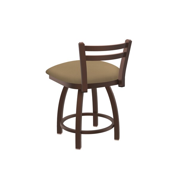 Holland Bar Stool Co 18" Low Back Swivel Vanity Stool, Bronze Finish, Canter Sand Seat - 41118BZ013