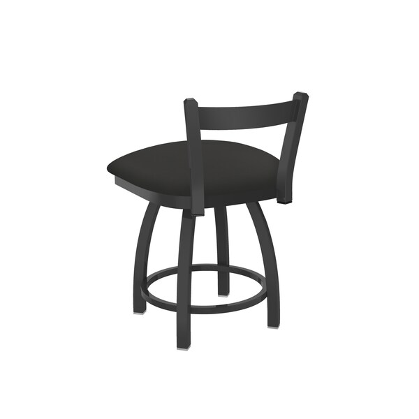 Holland Bar Stool Co 18" Low Back Swivel Vanity Stool, Pewter Finish, Canter Iron Seat - 82118PW008