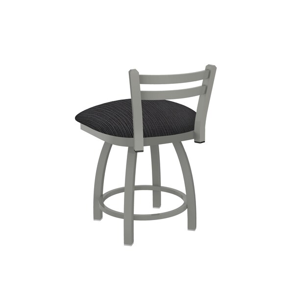 Holland Bar Stool Co 18" Low Back Swivel Vanity Stool, Nickel Finish, Graph Anchor Seat - 41118AN014