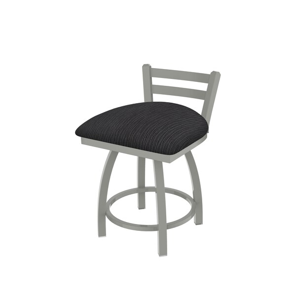 Holland Bar Stool Co 18" Low Back Swivel Vanity Stool, Nickel Finish, Graph Anchor Seat - 41118AN014