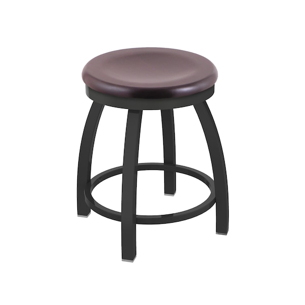 Holland Bar Stool Co 18" Swivel Vanity Stool, Pewter Finish, Dark Cherry Maple Seat - 80218PWDCMPL