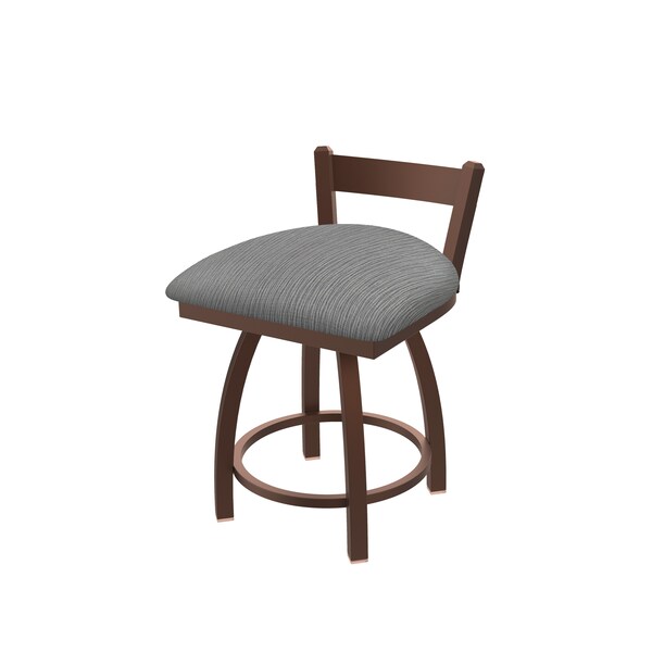 Holland Bar Stool Co 18" Low Back Swivel Vanity Stool, Bronze Finish, Graph Seat - 82118BZ020