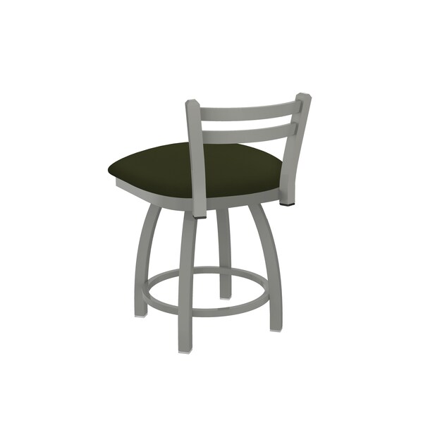 Holland Bar Stool Co 18" Low Back Swivel Vanity Stool, Nickel Finish, Canter Pine Seat - 41118AN010