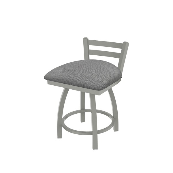 Holland Bar Stool Co 18" Low Back Swivel Vanity Stool, Nickel Finish, Graph Seat - 41118AN020