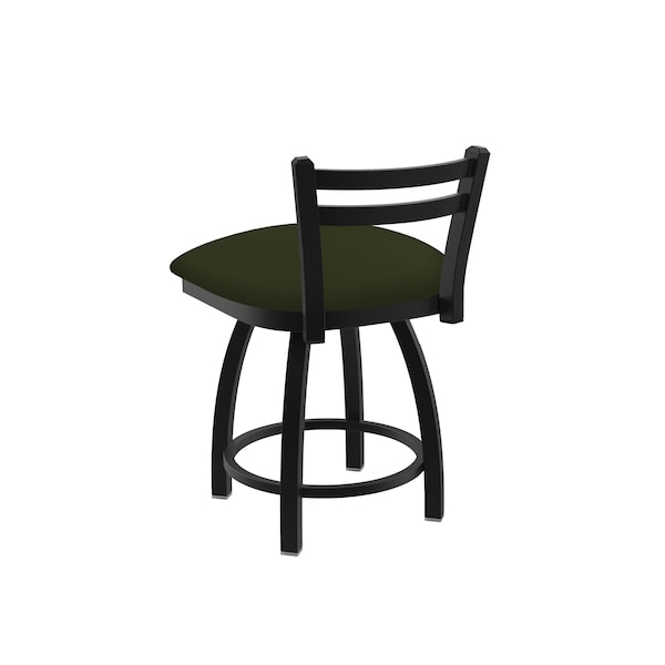 Holland Bar Stool Co 18" Low Back Swivel Vanity Stool, Black Wrinkle, Canter Pine Seat - 41118BW010