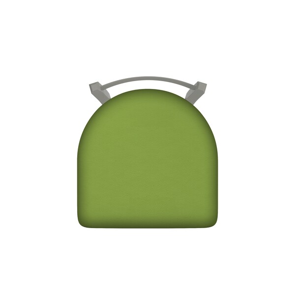 Holland Bar Stool Co 18" Low Back Swivel Vanity Stool, Nickel Finish, Canter Kiwi Green Seat - 82118AN009