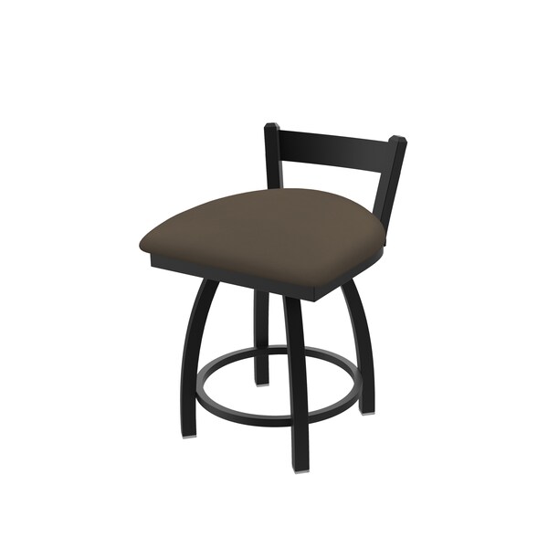 Holland Bar Stool Co 18" Low Back Swivel Vanity Stool, Black Wrinkle, Canter Earth Seat - 82118BW006