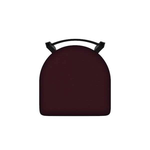 Holland Bar Stool Co 18" Low Back Swivel Vanity Stool, Black Wrinkle, Canter Bordeaux Seat - 82118BW005