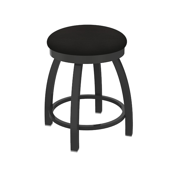 Holland Bar Stool Co 18" Swivel Vanity Stool, Pewter Finish, Canter Espresso Seat - 80218PW003