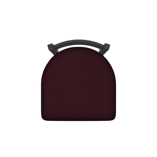 Holland Bar Stool Co 18" Low Back Swivel Vanity Stool, Pewter Finish, Canter Bordeaux Seat - 41118PW005