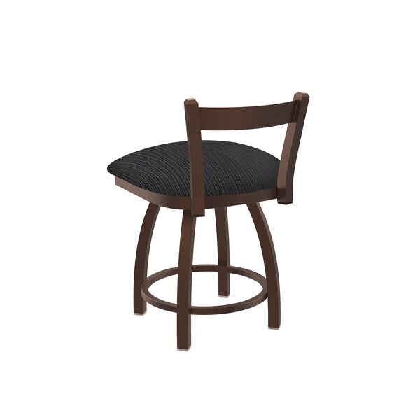 Holland Bar Stool Co 18" Low Back Swivel Vanity Stool, Bronze Finish, Graph Anchor Seat - 82118BZ014