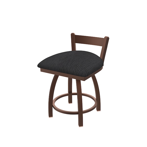 Holland Bar Stool Co 18" Low Back Swivel Vanity Stool, Bronze Finish, Graph Anchor Seat - 82118BZ014