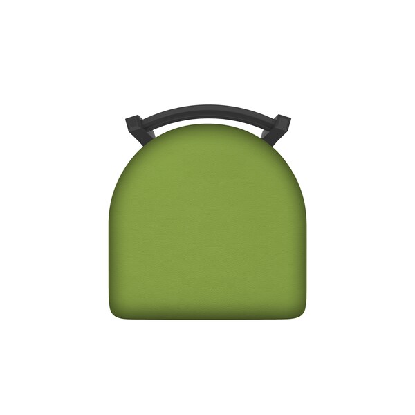 Holland Bar Stool Co 18" Low Back Swivel Vanity Stool, Pewter Finish, Canter Kiwi Green Seat - 41118PW009