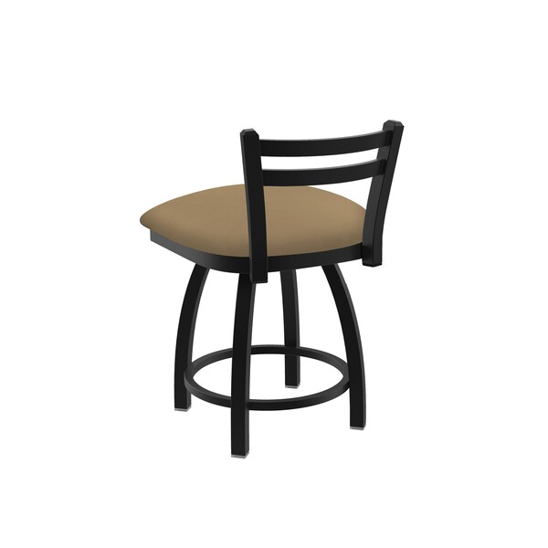Holland Bar Stool Co 18" Low Back Swivel Vanity Stool, Black Wrinkle, Canter Sand Seat - 41118BW013