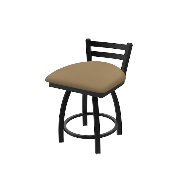 Holland Bar Stool Co 18" Low Back Swivel Vanity Stool, Black Wrinkle, Canter Sand Seat - 41118BW013