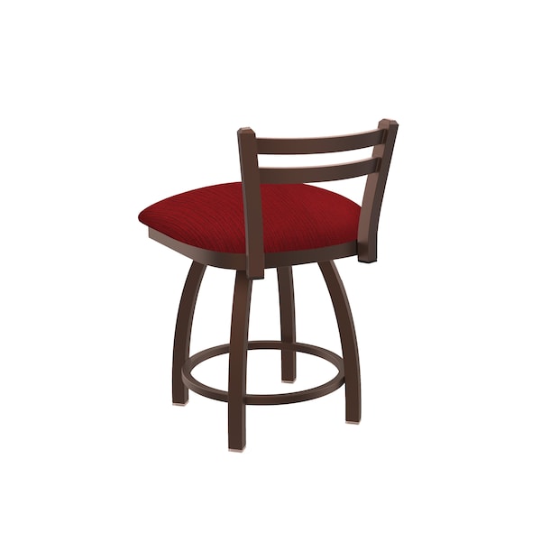 Holland Bar Stool Co 18" Low Back Swivel Vanity Stool, Bronze Finish, Graph Ruby Seat - 41118BZ016