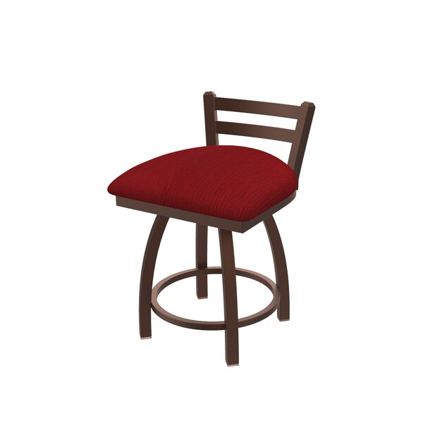 Holland Bar Stool Co 18" Low Back Swivel Vanity Stool, Bronze Finish, Graph Ruby Seat - 41118BZ016