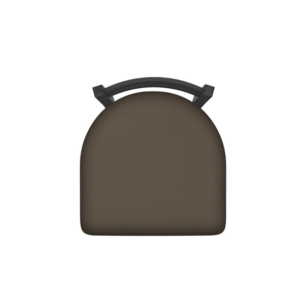 Holland Bar Stool Co 18" Low Back Swivel Vanity Stool, Pewter Finish, Canter Earth Seat - 41118PW006