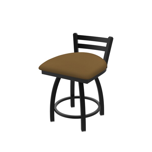 Holland Bar Stool Co 18" Low Back Swivel Vanity Stool, Black Wrinkle, Canter Saddle Seat - 41118BW012